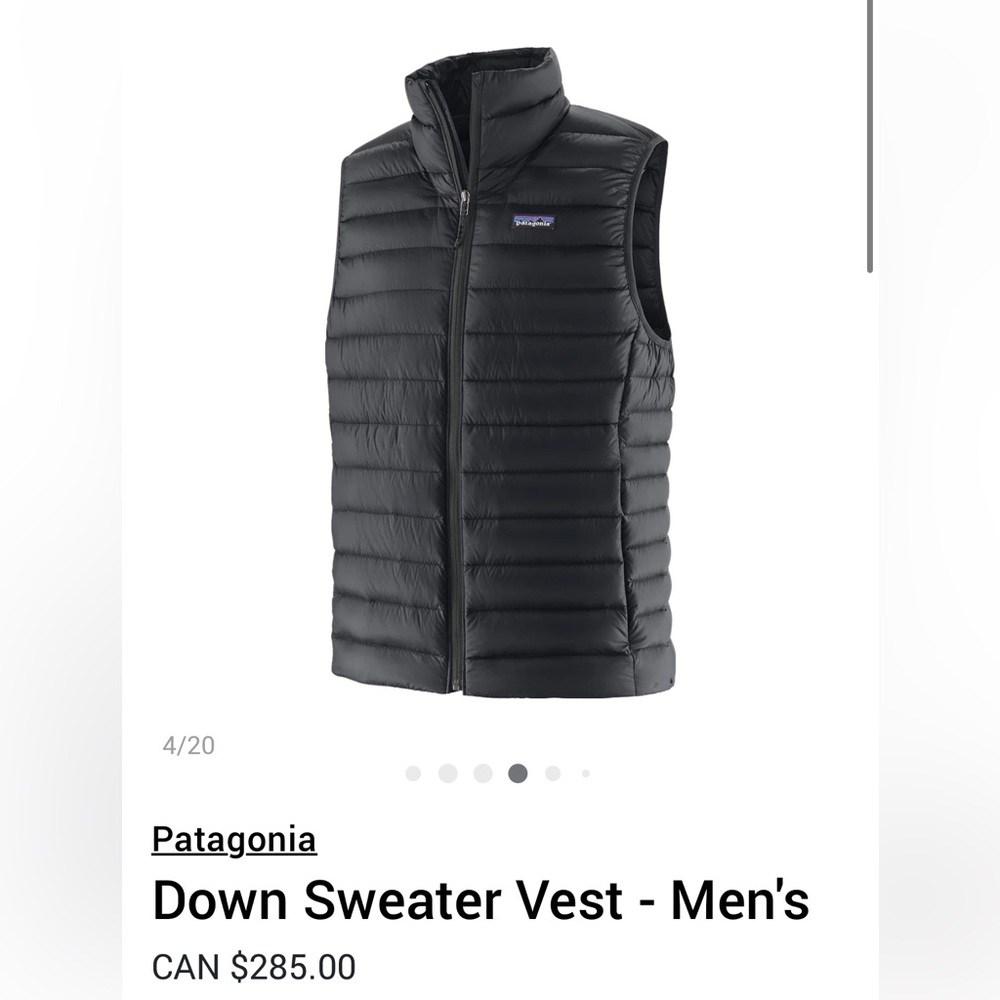 Patagonia Men’s M Down Vest - NWOT